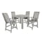 Highwood Usa Weatherly 5pc Square Counter Height Outdoor Furniture Dining Set AD-CNW44-HGR - alternate 1